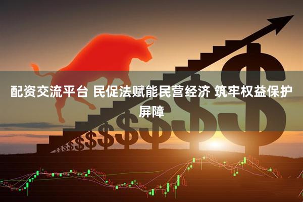 配资交流平台 民促法赋能民营经济 筑牢权益保护屏障